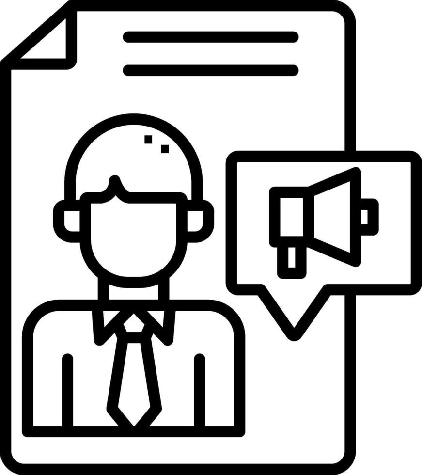 Promotion Line Icon vector