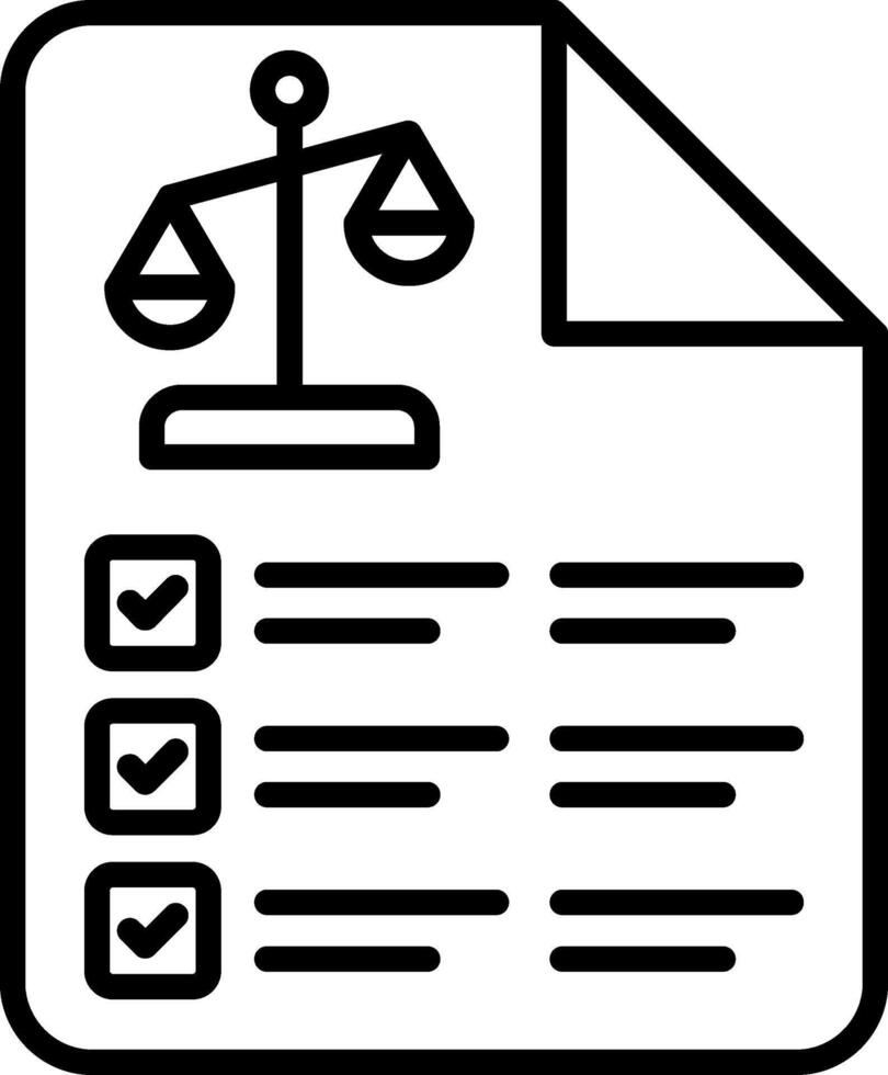 Balance Sheet Line Icon vector