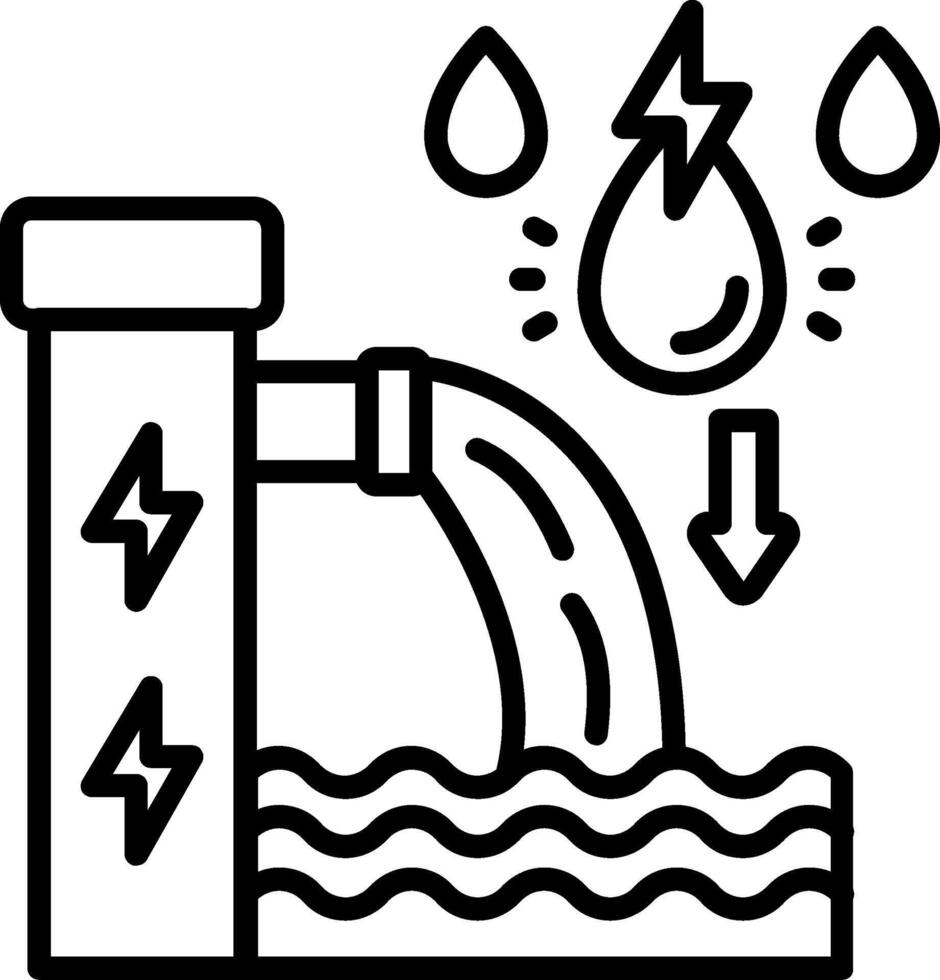 Waste Water Line Icon vector