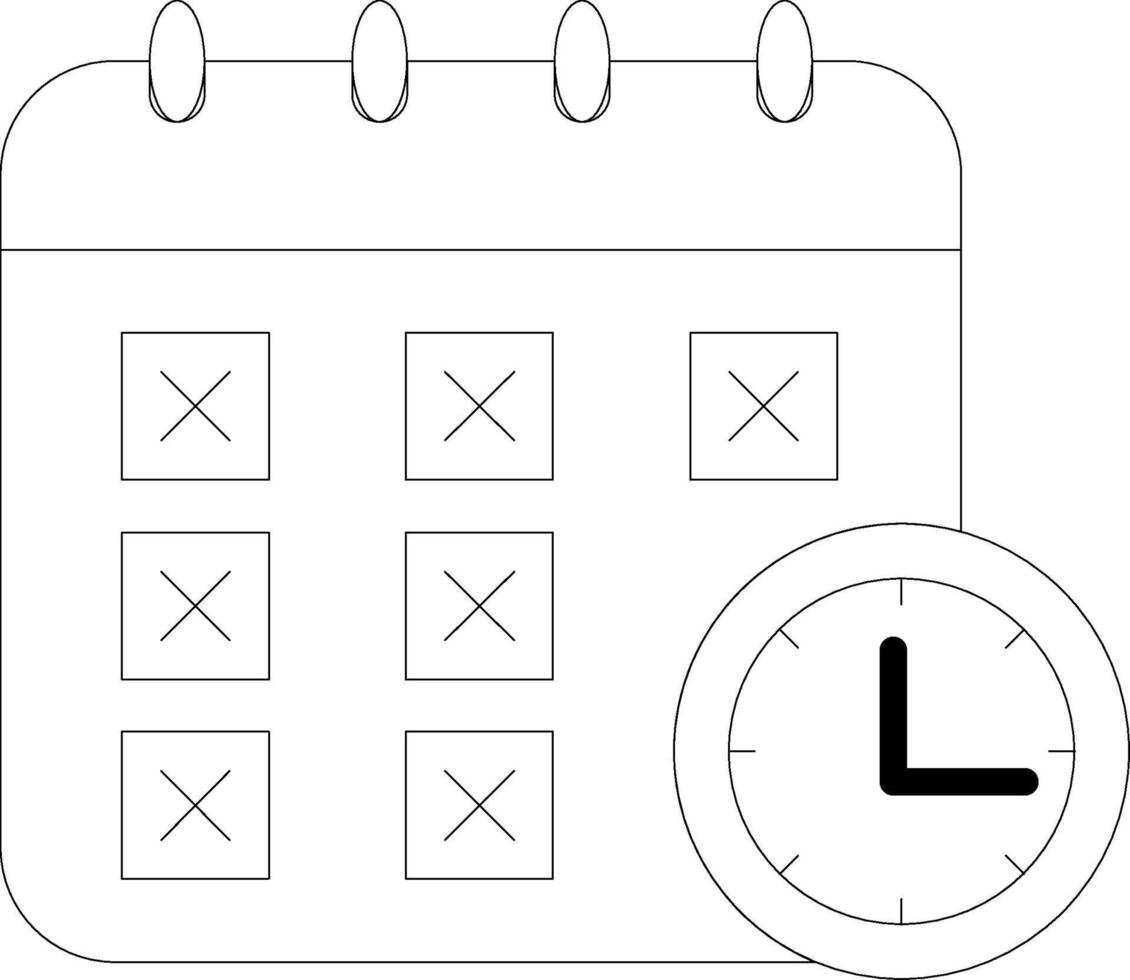 deadline Line Icon vector