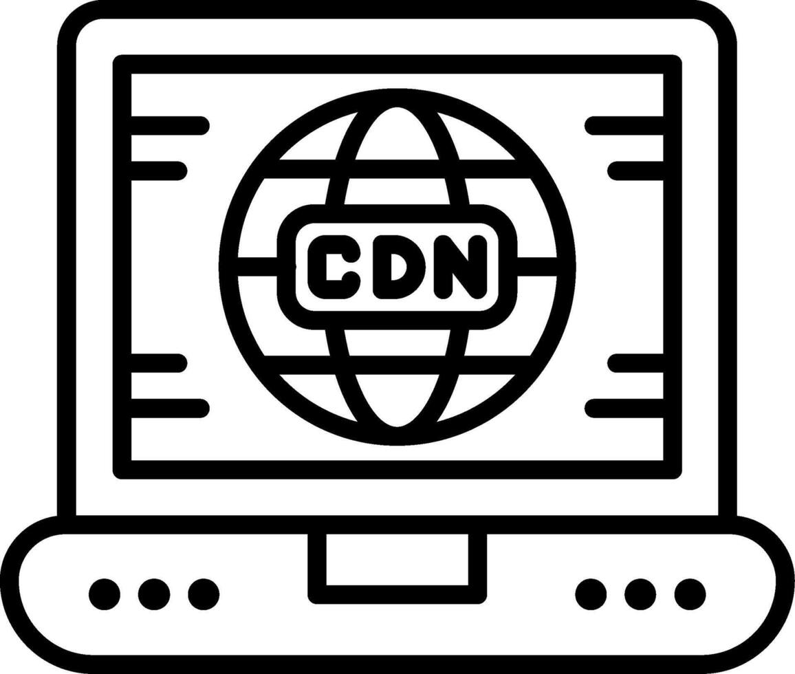 Cdn Line Icon vector