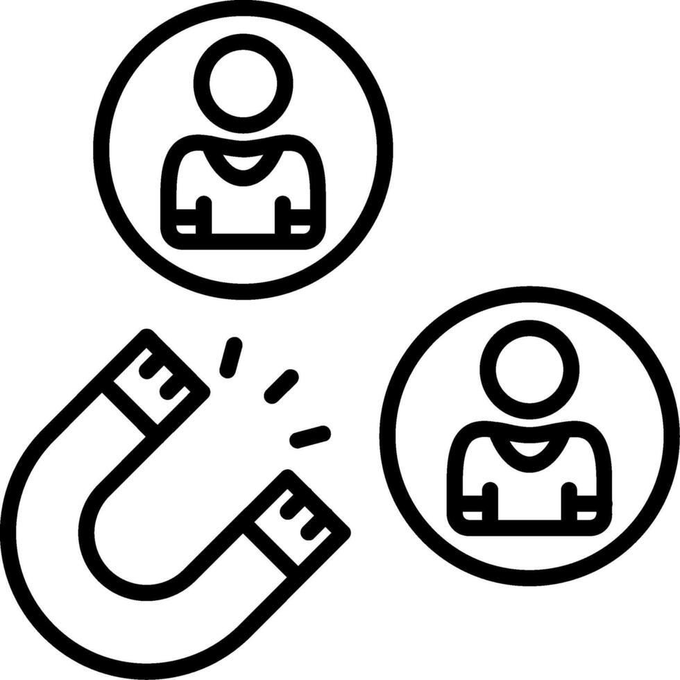 Attraction Line Icon vector
