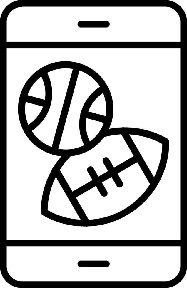 American Football Line Icon vector