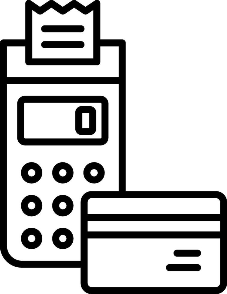 Card Reader Line Icon vector