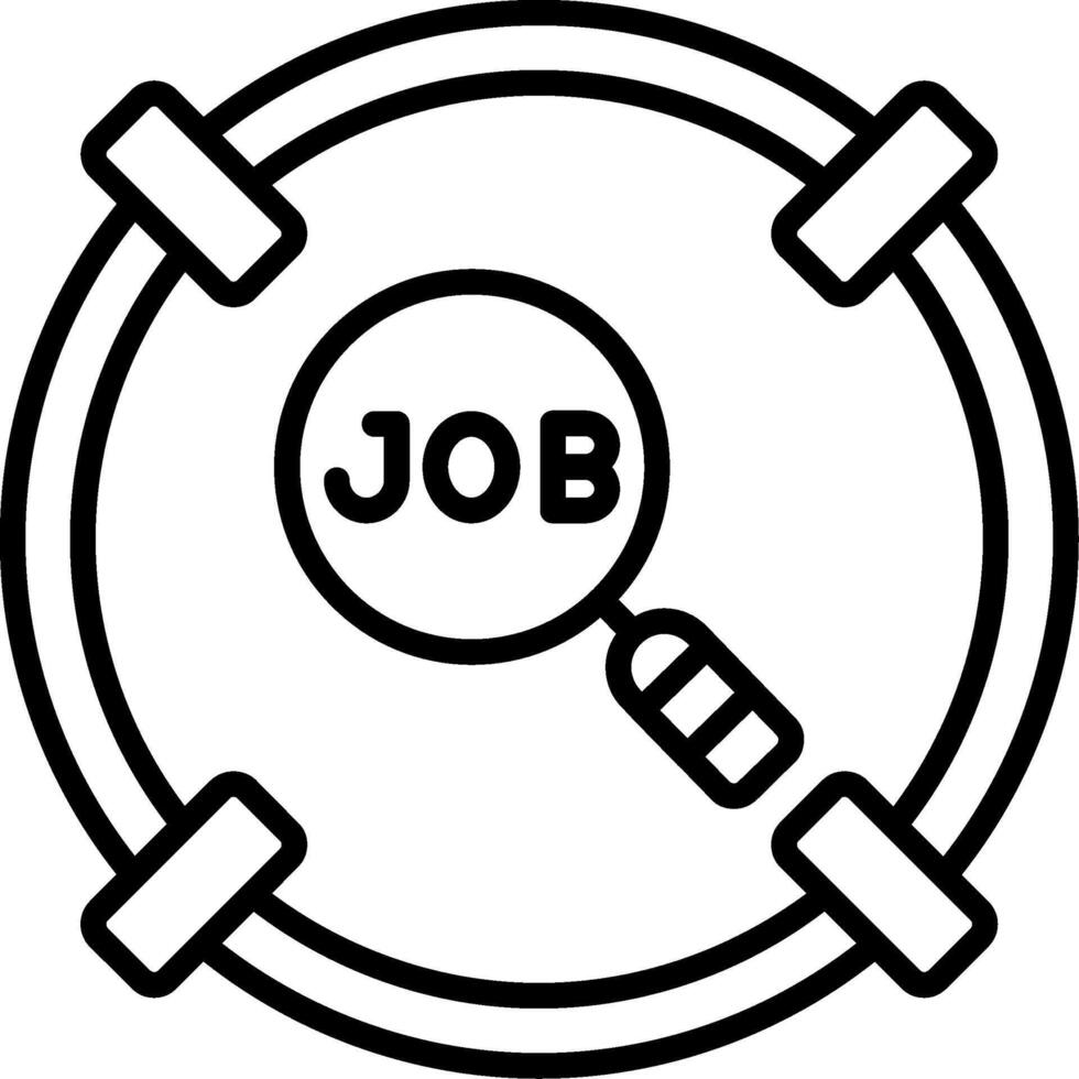 Job Line Icon vector