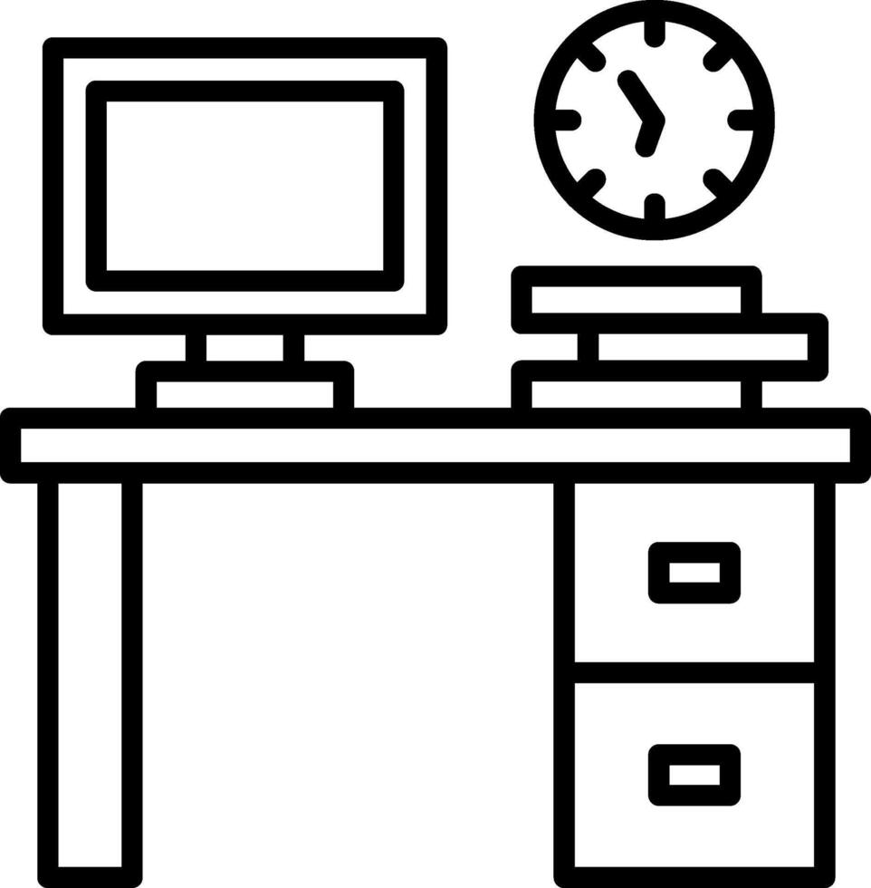 Workspace Line Icon vector