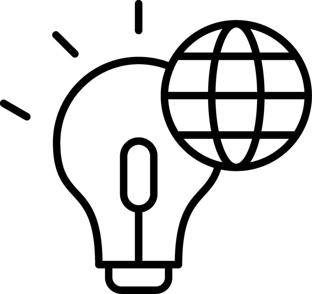 Global Line Icon vector