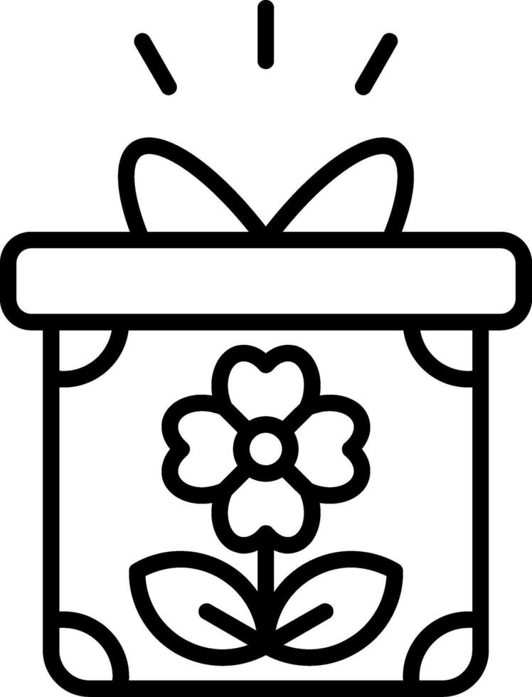Gift Line Icon vector