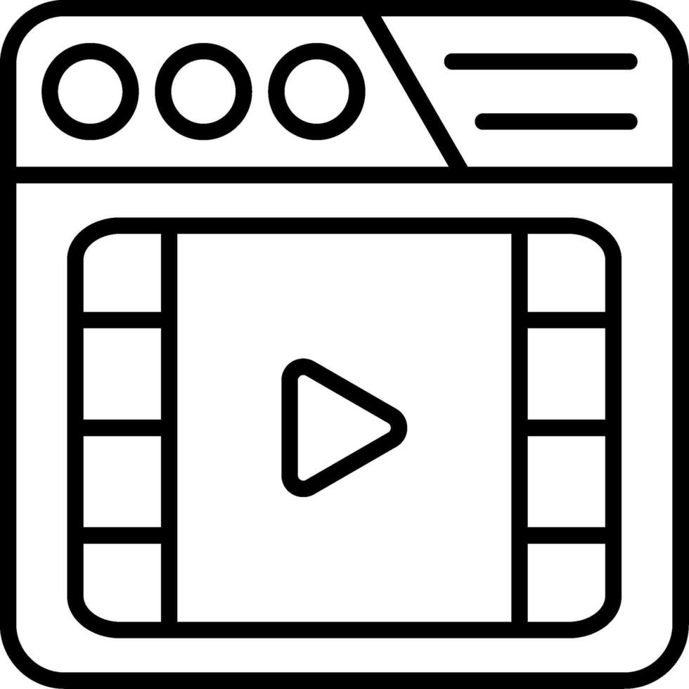 Player Line Icon vector
