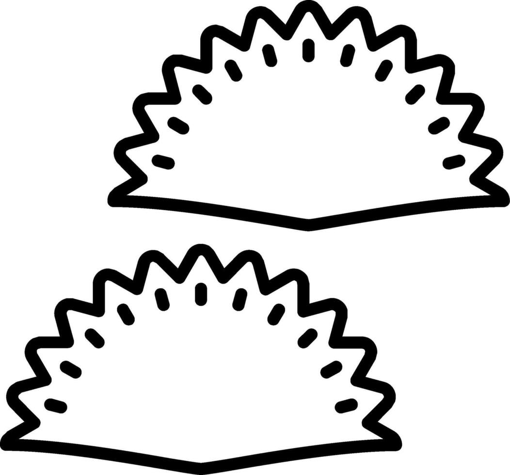 Gyoza Line Icon vector