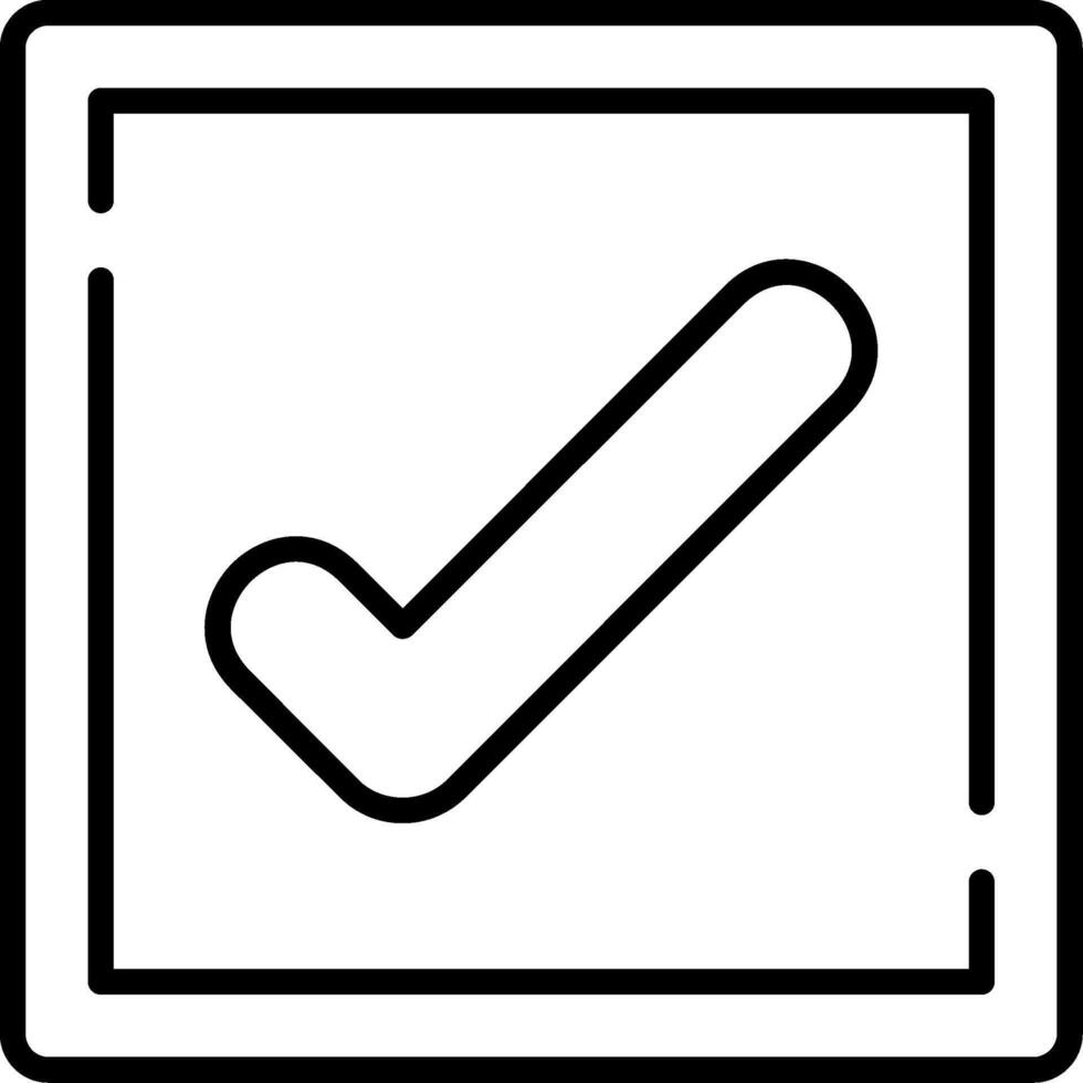 Done Line Icon vector