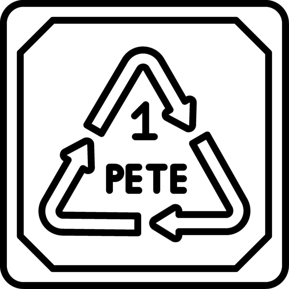Polyethylene Terepthalate Line Icon vector