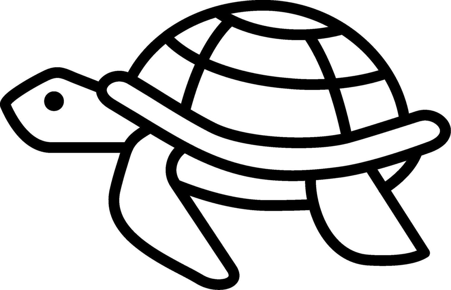 Sea Turtle Line Icon vector