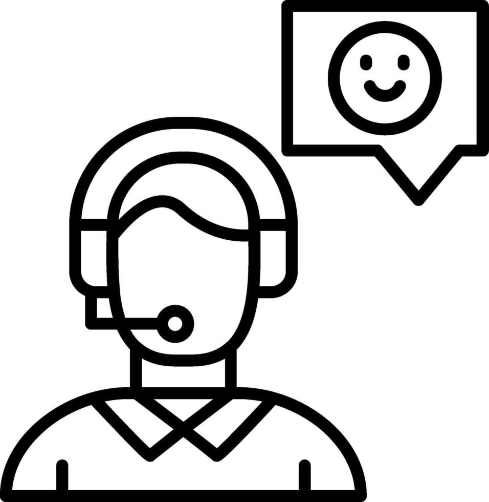 Customer Service Line Icon vector