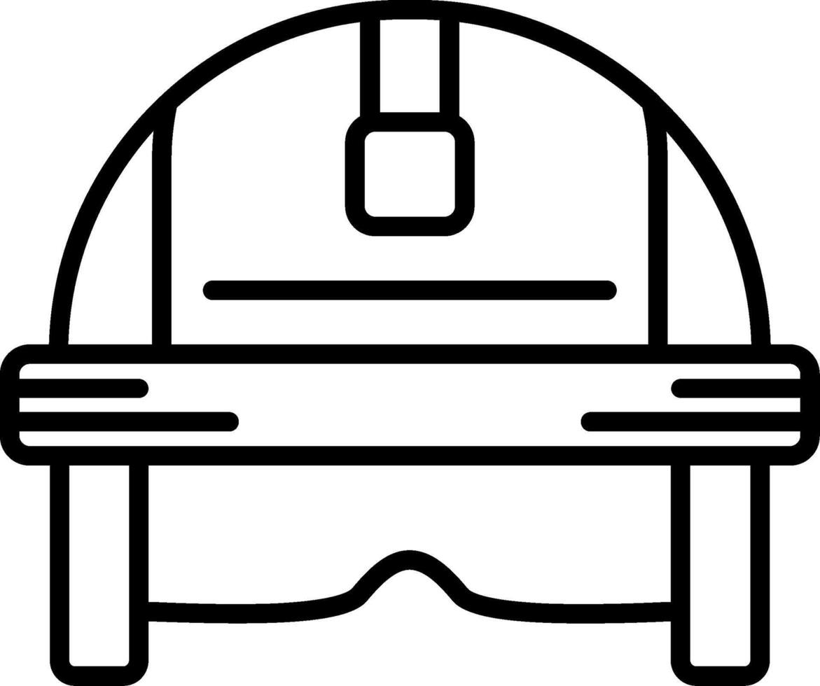 Firefighter Helmet Line Icon vector