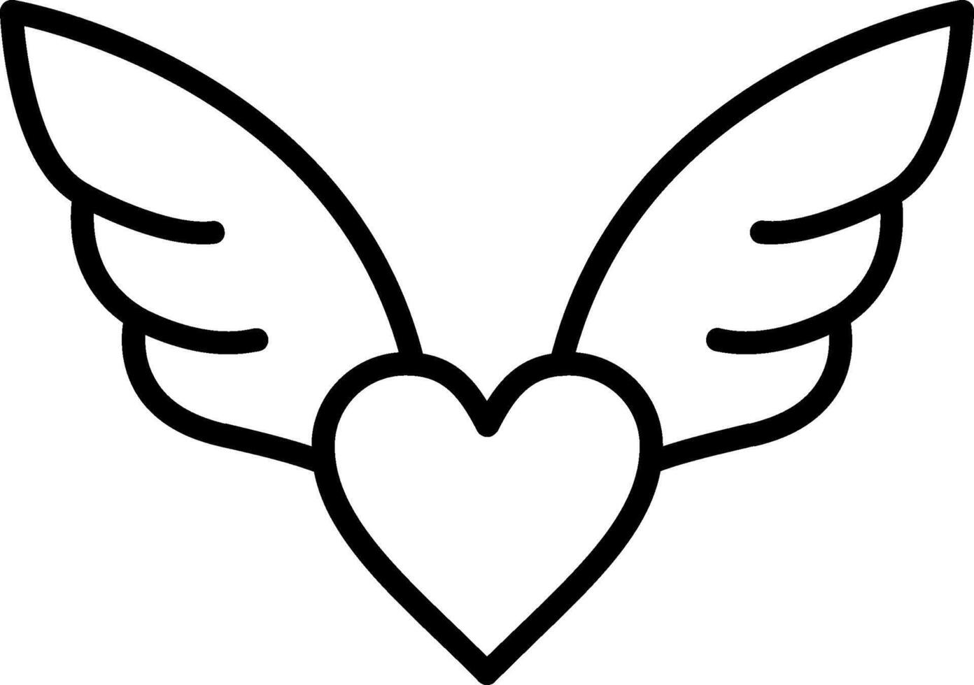 Wings Line Icon vector