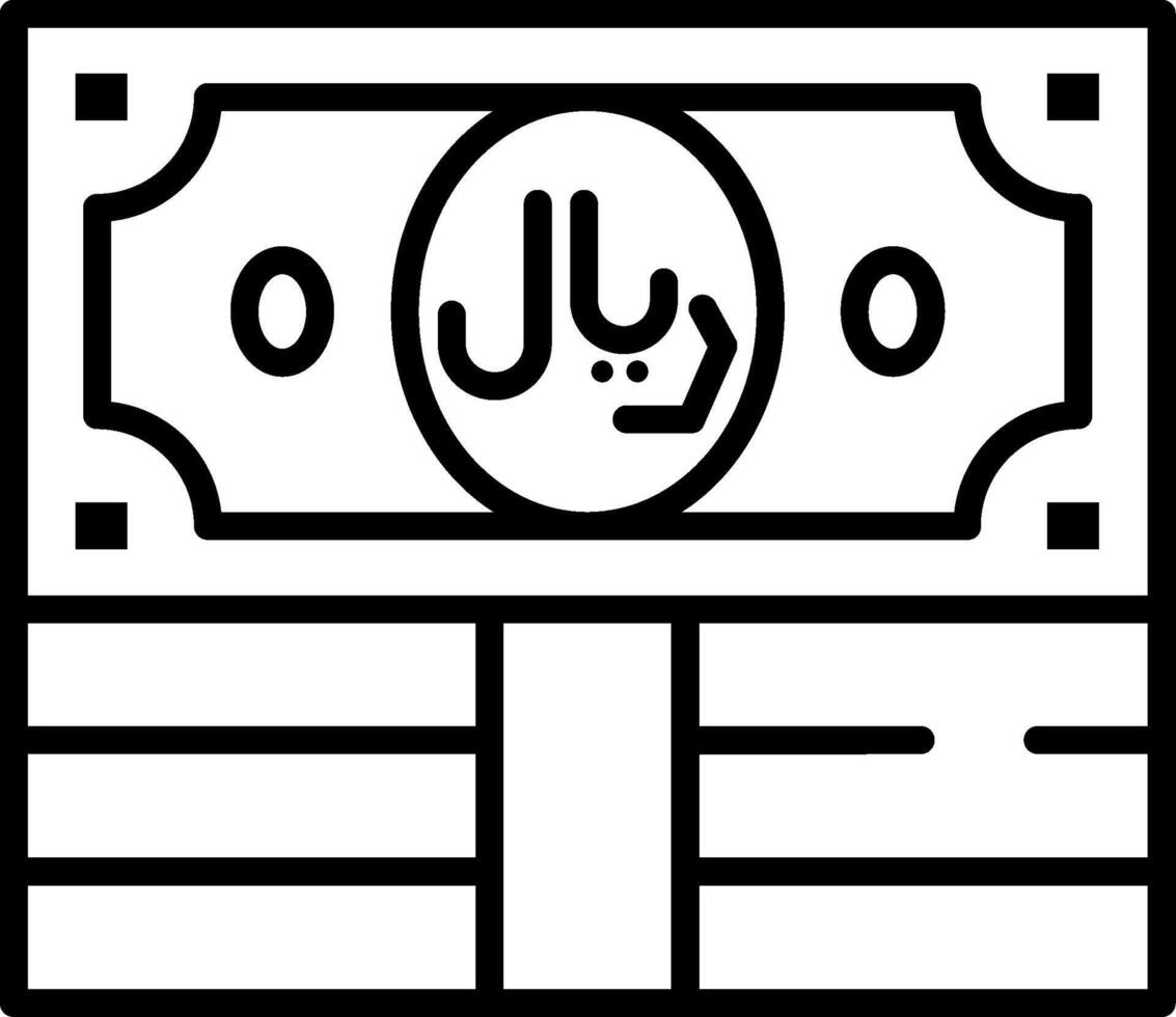Riyal Line Icon vector