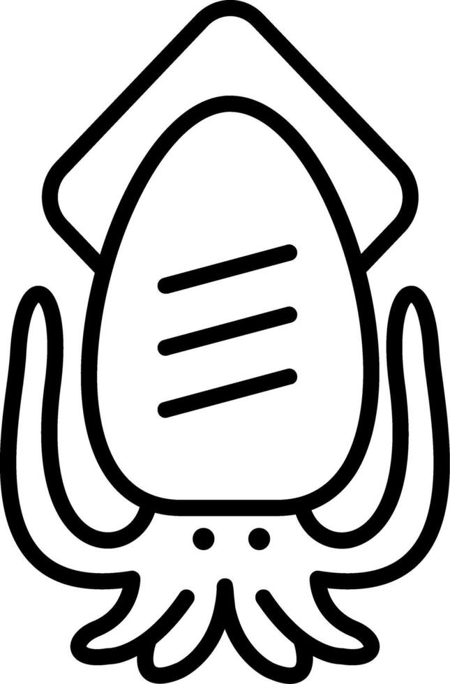 Squid Line Icon vector