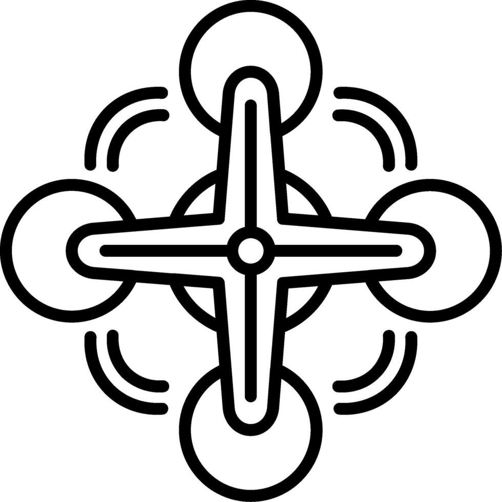 Uav Line Icon vector