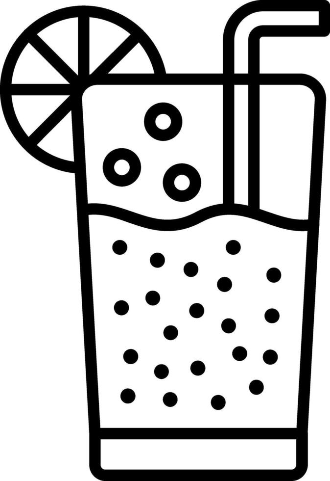 Pina Colada Line Icon vector