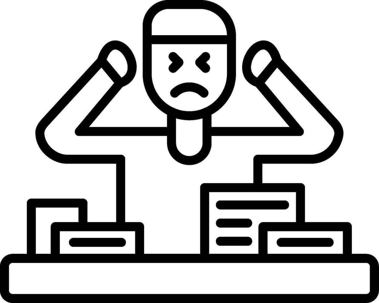 Unorganized Line Icon vector