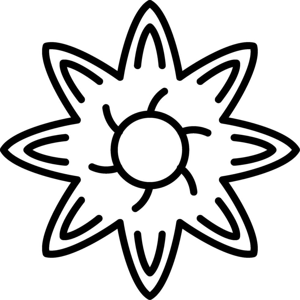 Borage Line Icon vector