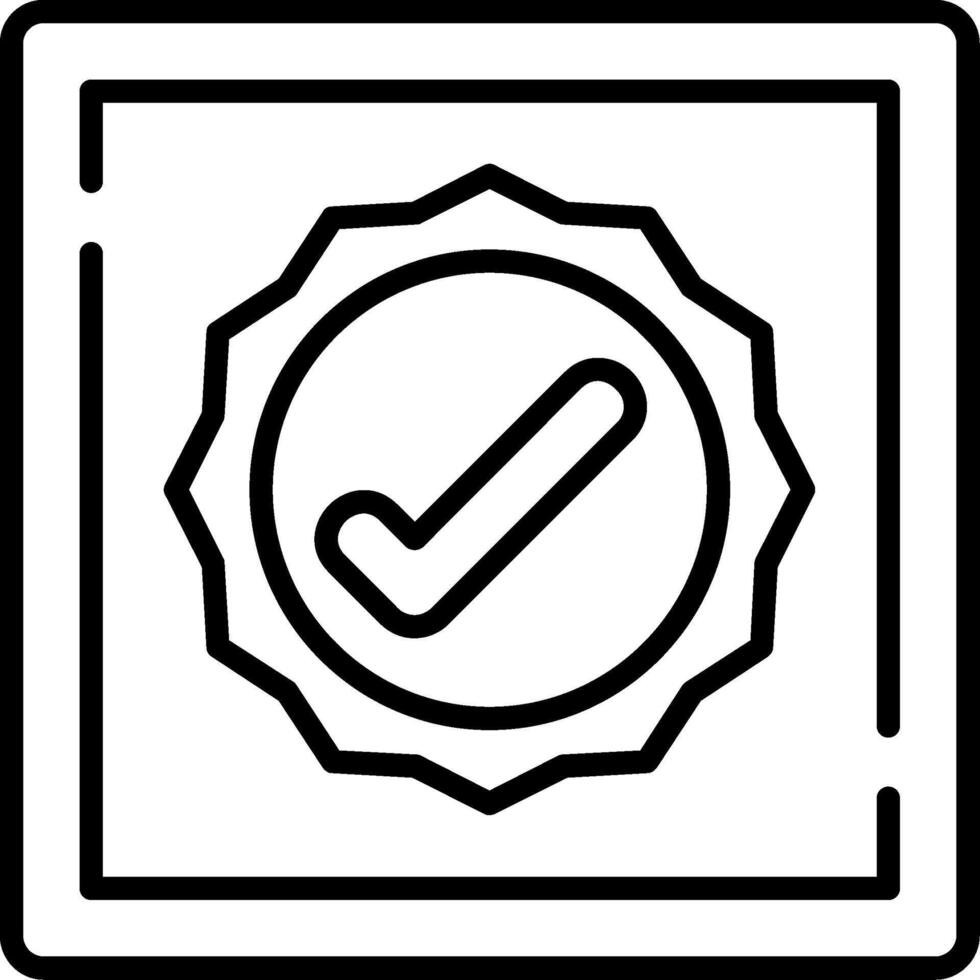 Confirmation Line Icon vector