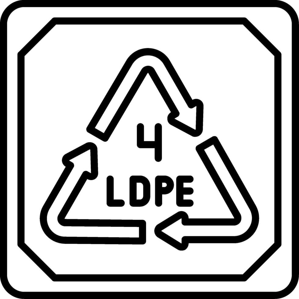 Low Density Polyethylene Line Icon vector