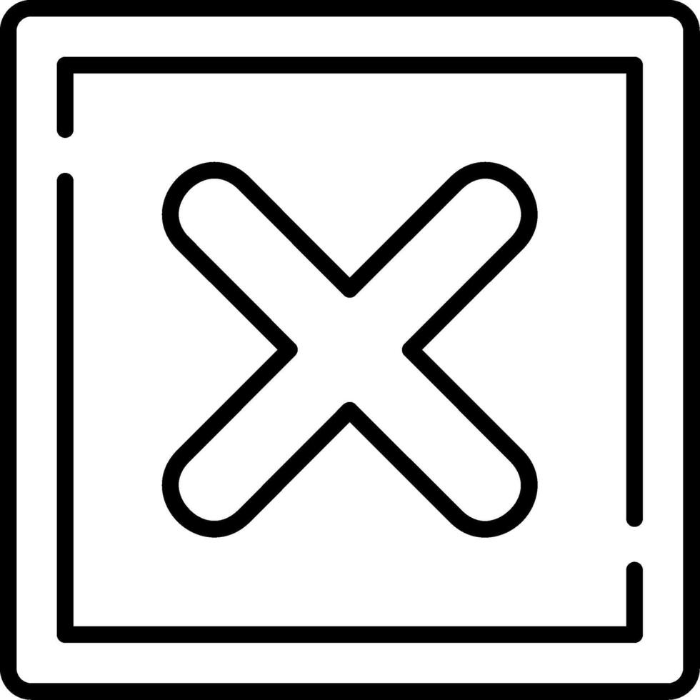Cancel Line Icon vector