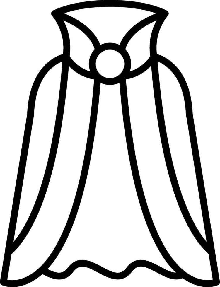 Cape Line Icon vector