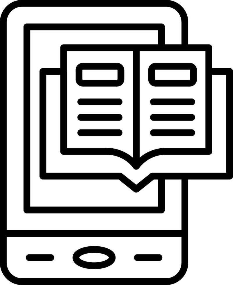 Elearning Line Icon vector
