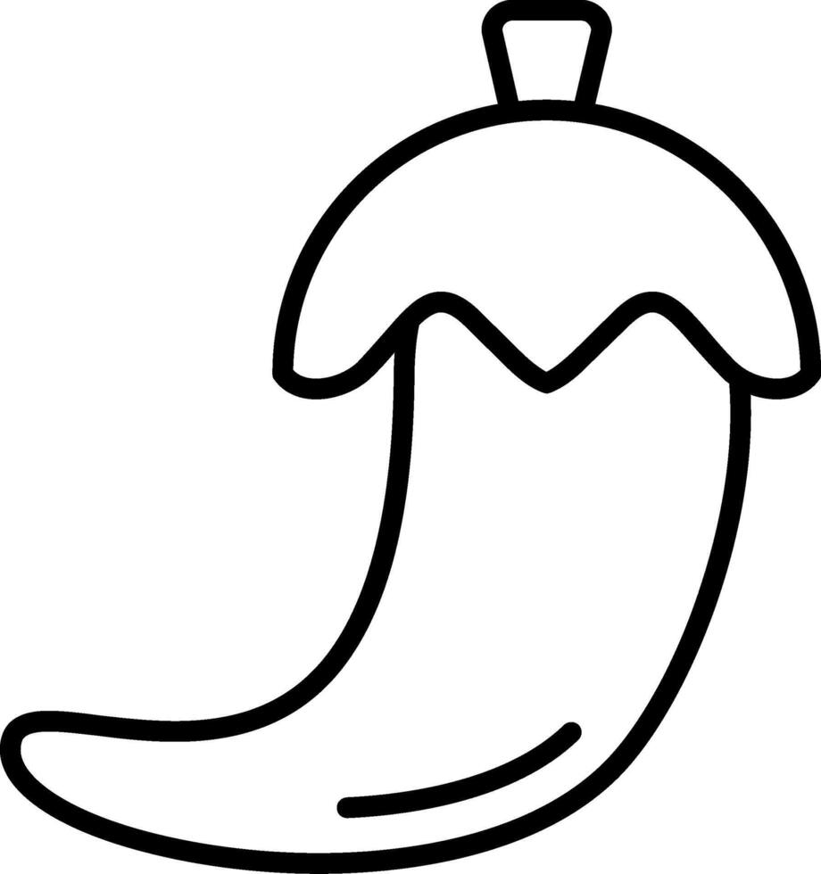 Jalapeno Line Icon vector