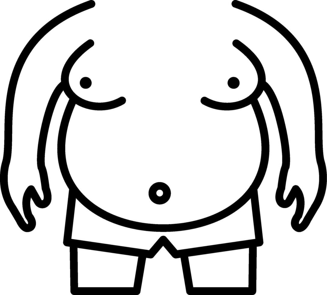 Obesity Line Icon vector