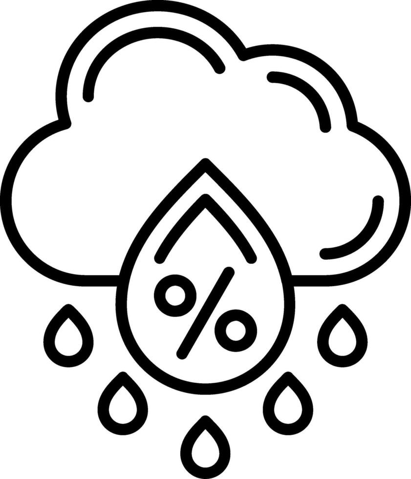 Precipitation Line Icon vector
