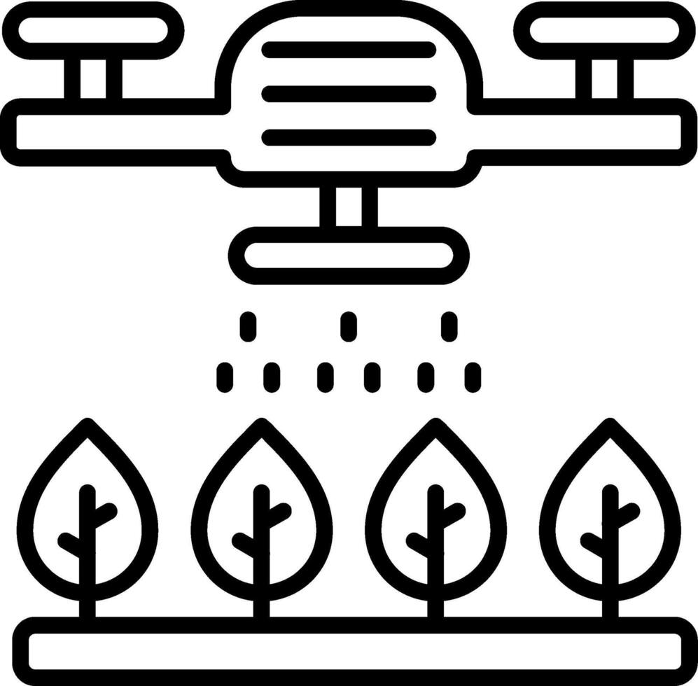 Smart Farming Line Icon vector