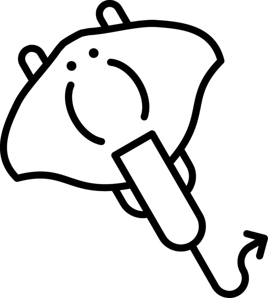 Stingray Line Icon vector
