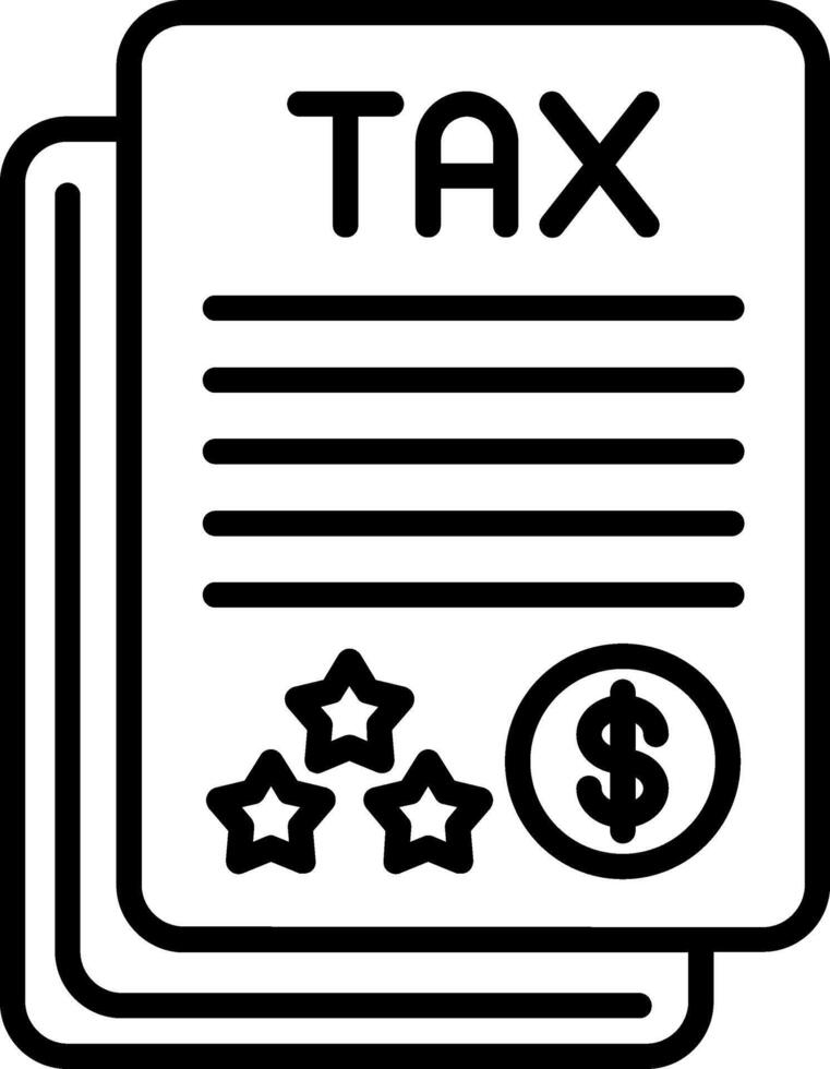 Tax Report Line Icon vector