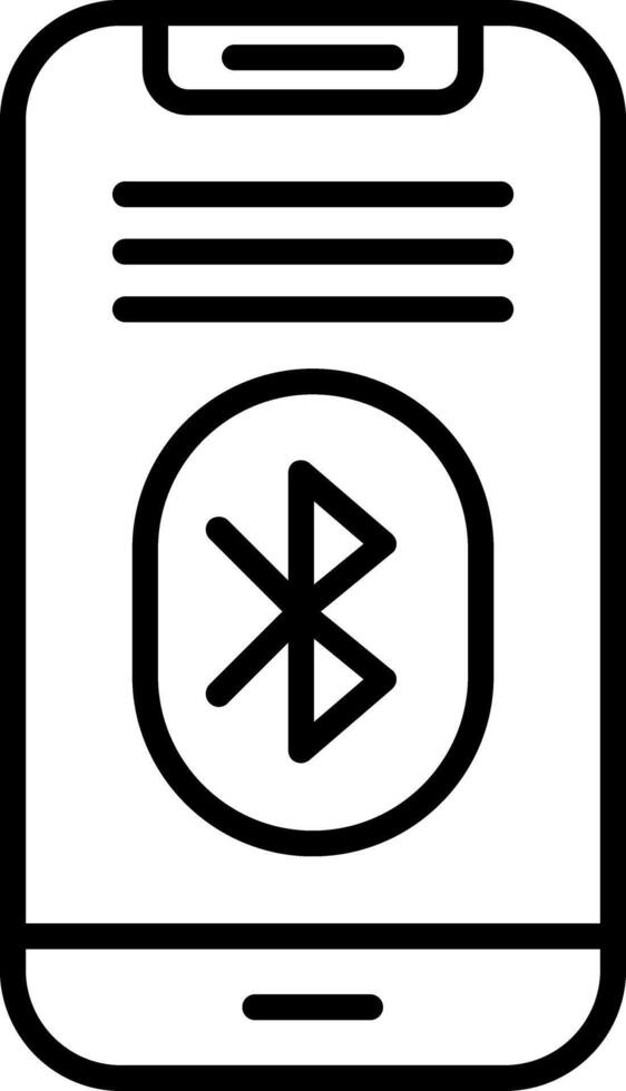 Bluetooth Line Icon vector