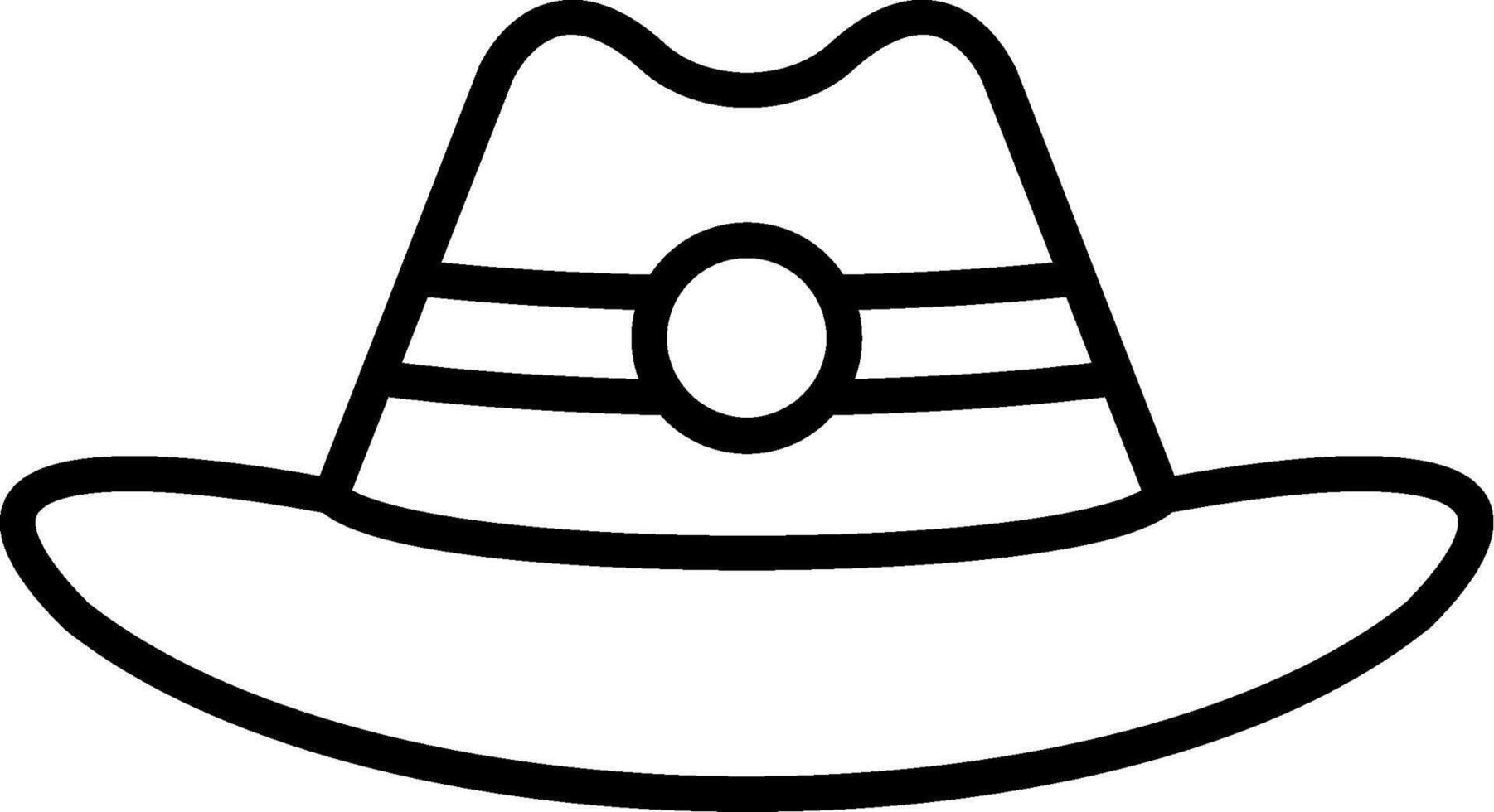 Cowboy Hat Line Icon vector