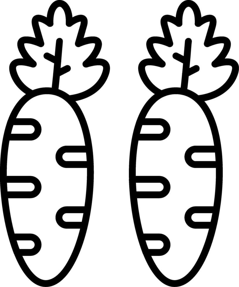 Carrot Line Icon vector