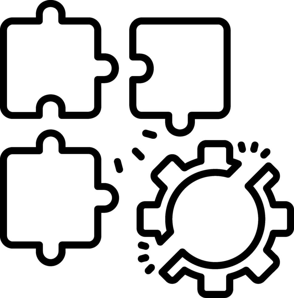 Integration Line Icon vector