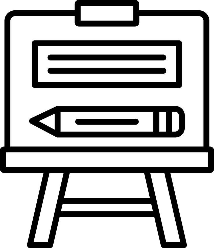 Easel Line Icon vector