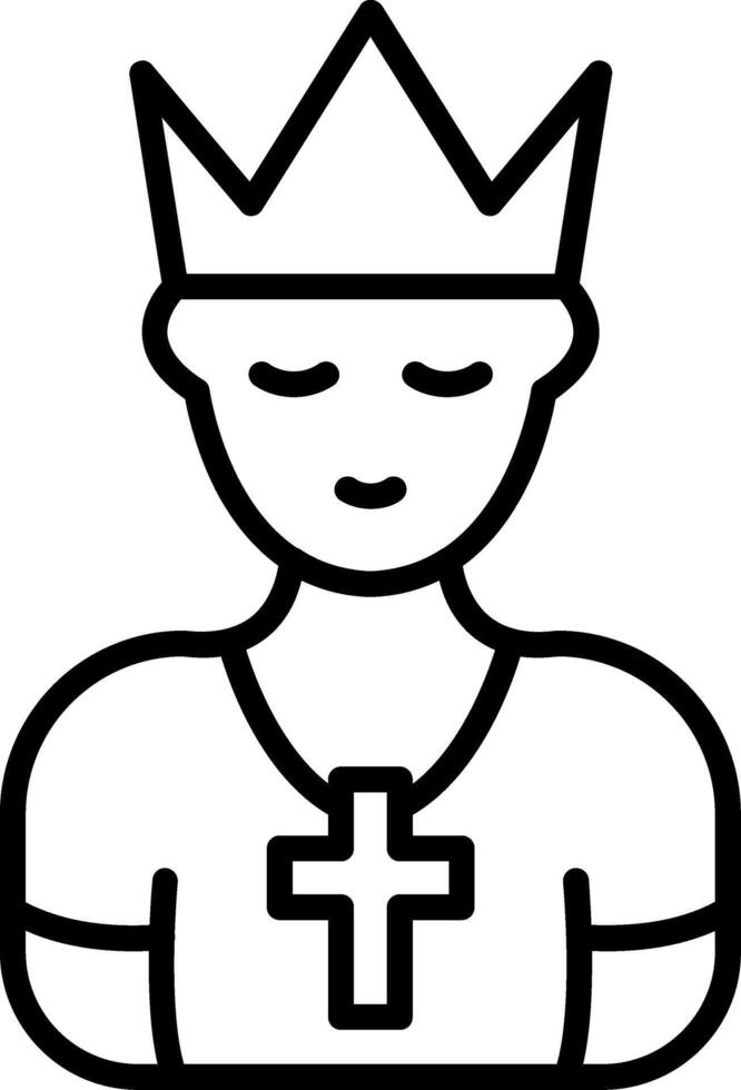 Prince Line Icon vector