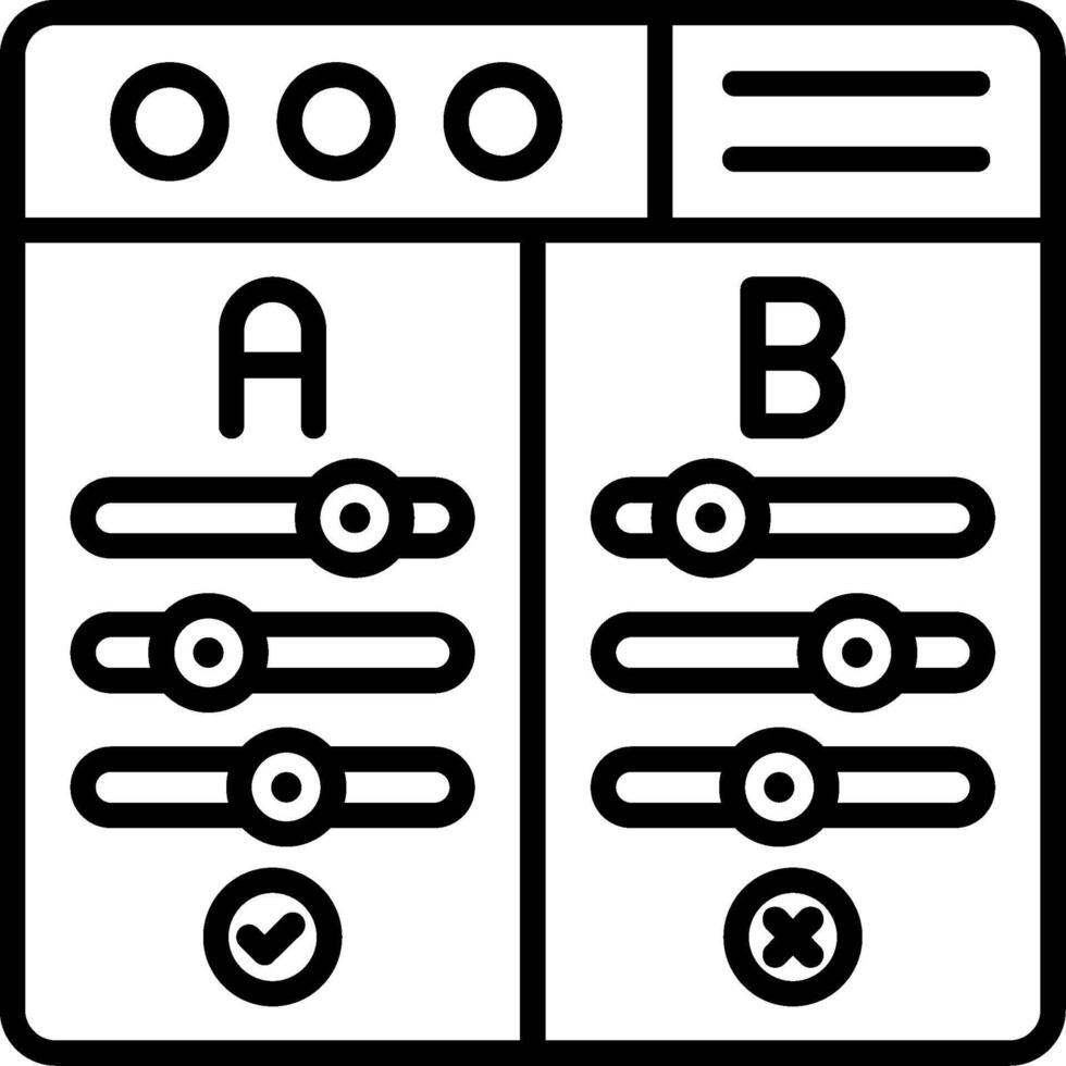 Ab Testing Line Icon vector
