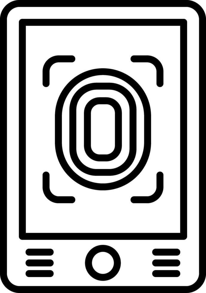 Finger Scan Line Icon vector