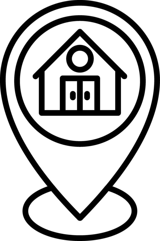 Location Line Icon vector