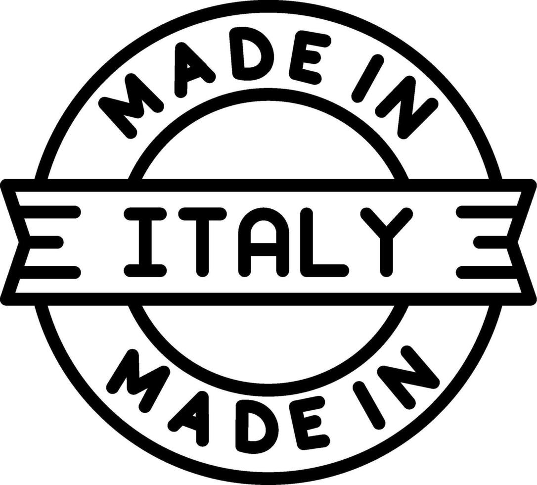 Made In Italy Line Icon vector