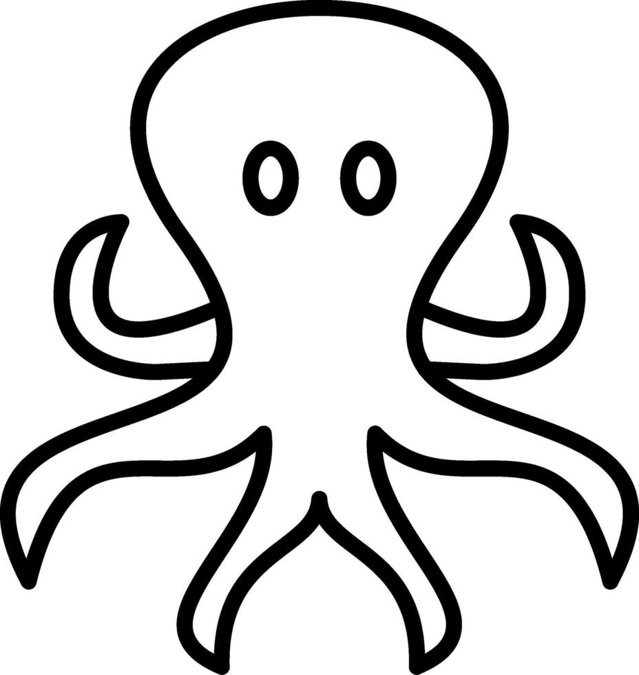 Octopus Line Icon vector