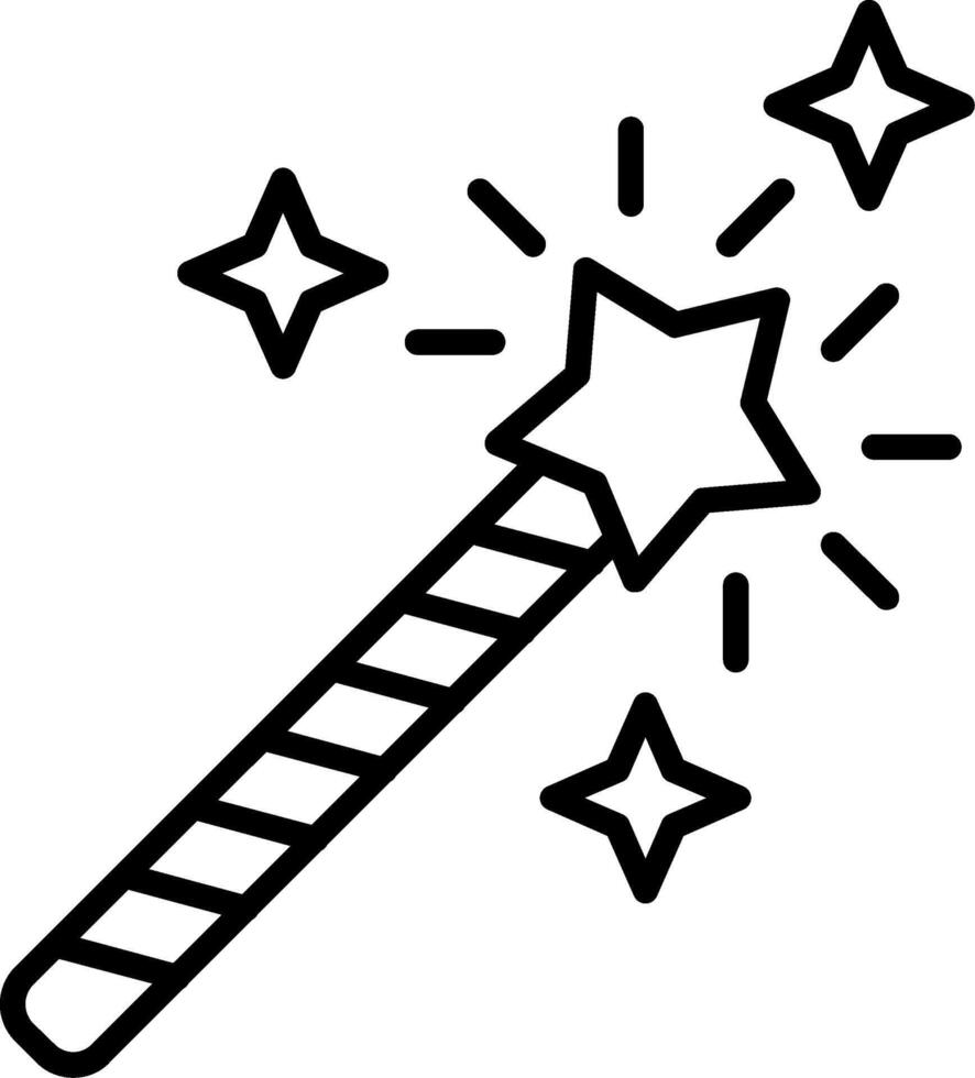 Magic Wand Line Icon vector
