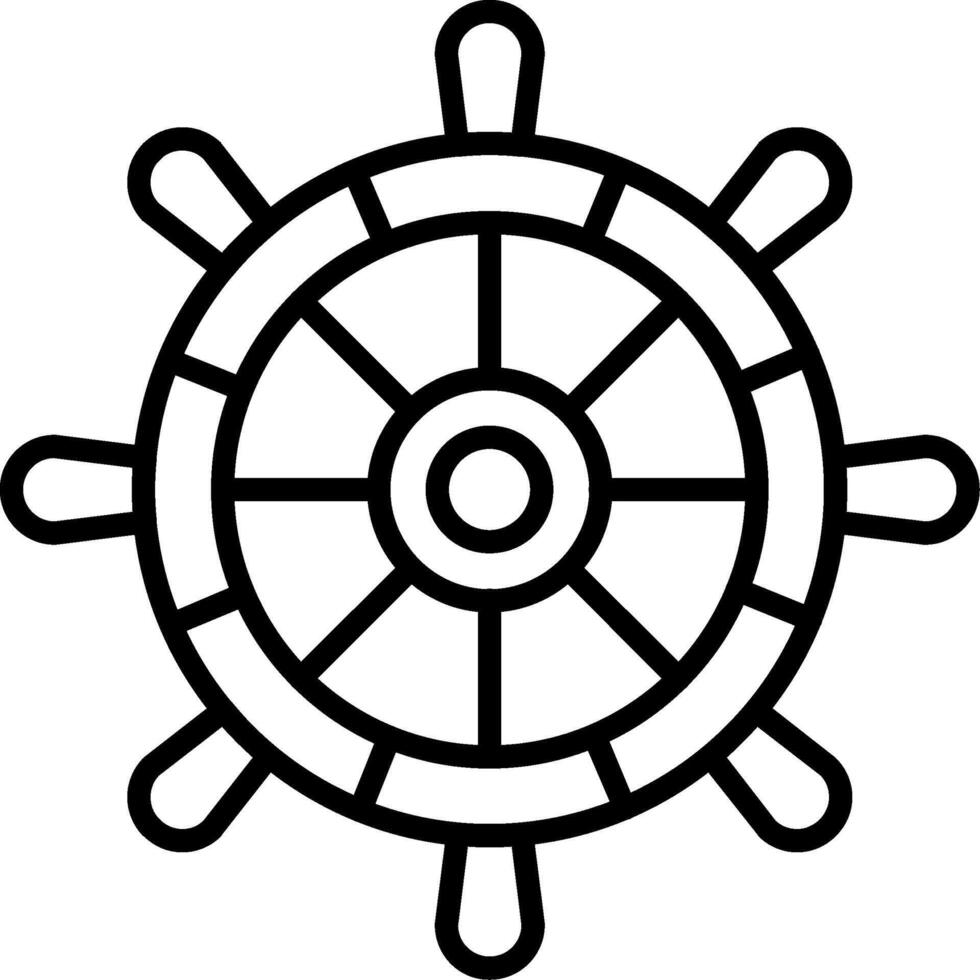 Rudder Line Icon vector